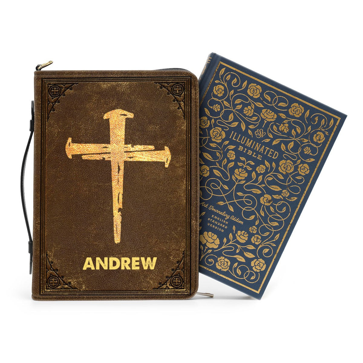 Trust In The Lord Bible Carrying Case, Leather Bible Cover, Religious Gift, Christian Gift, Bible Covers Jesus Gifts. BCLAF03